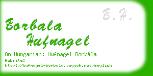 borbala hufnagel business card