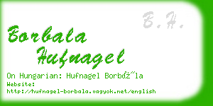 borbala hufnagel business card